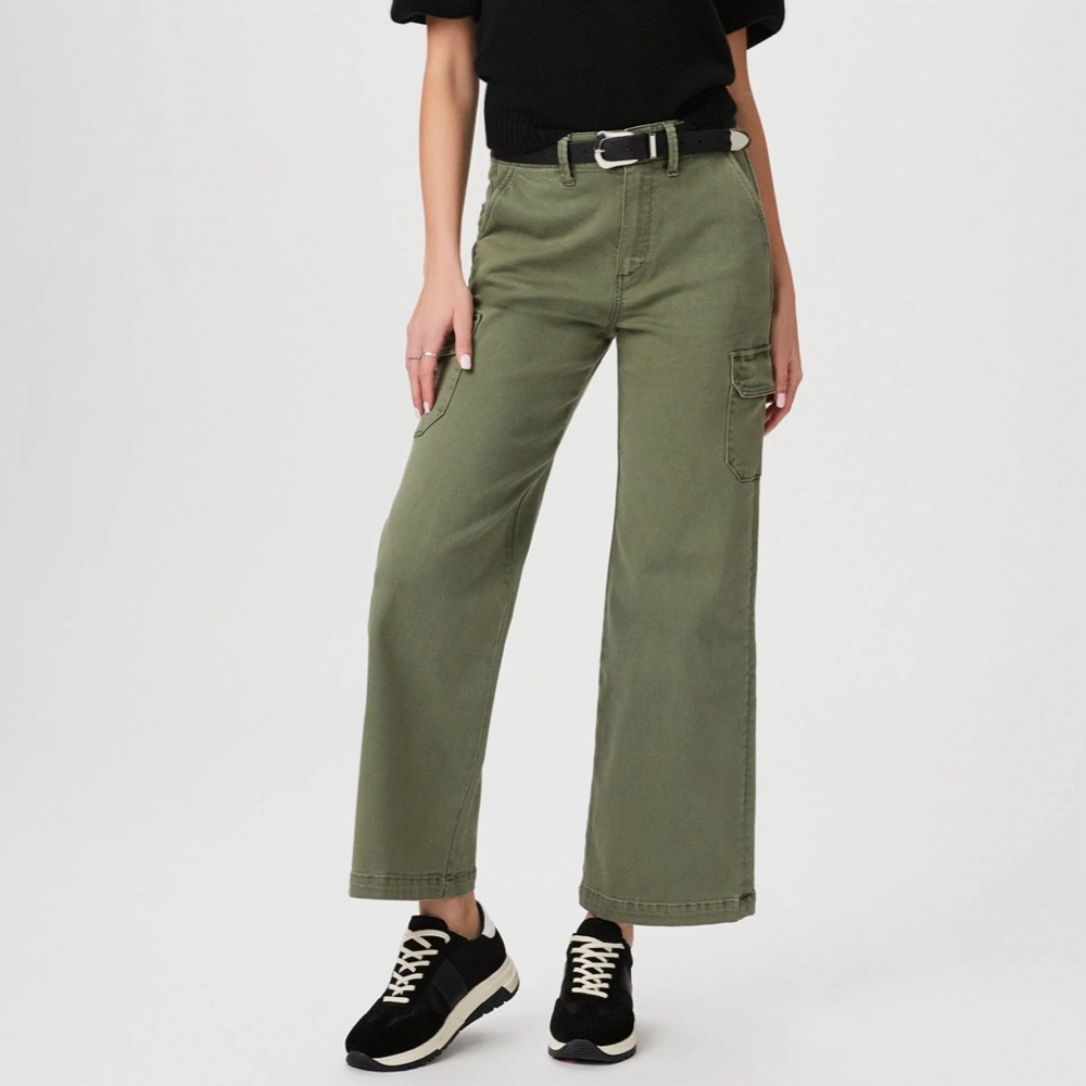 PAIGE - Carly Cargo Pants - Size 27- Green